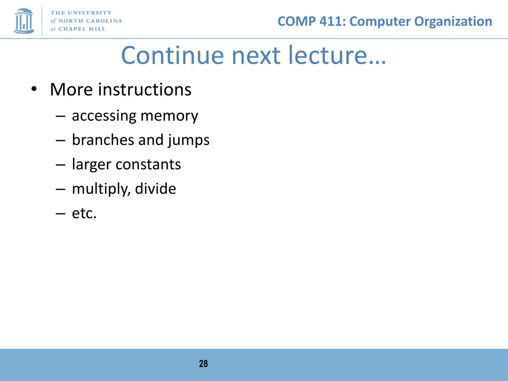 comp 411 computer organization 27