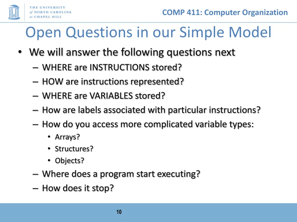comp 411 computer organization 9