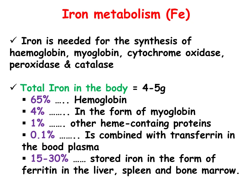 iron metabolism fe