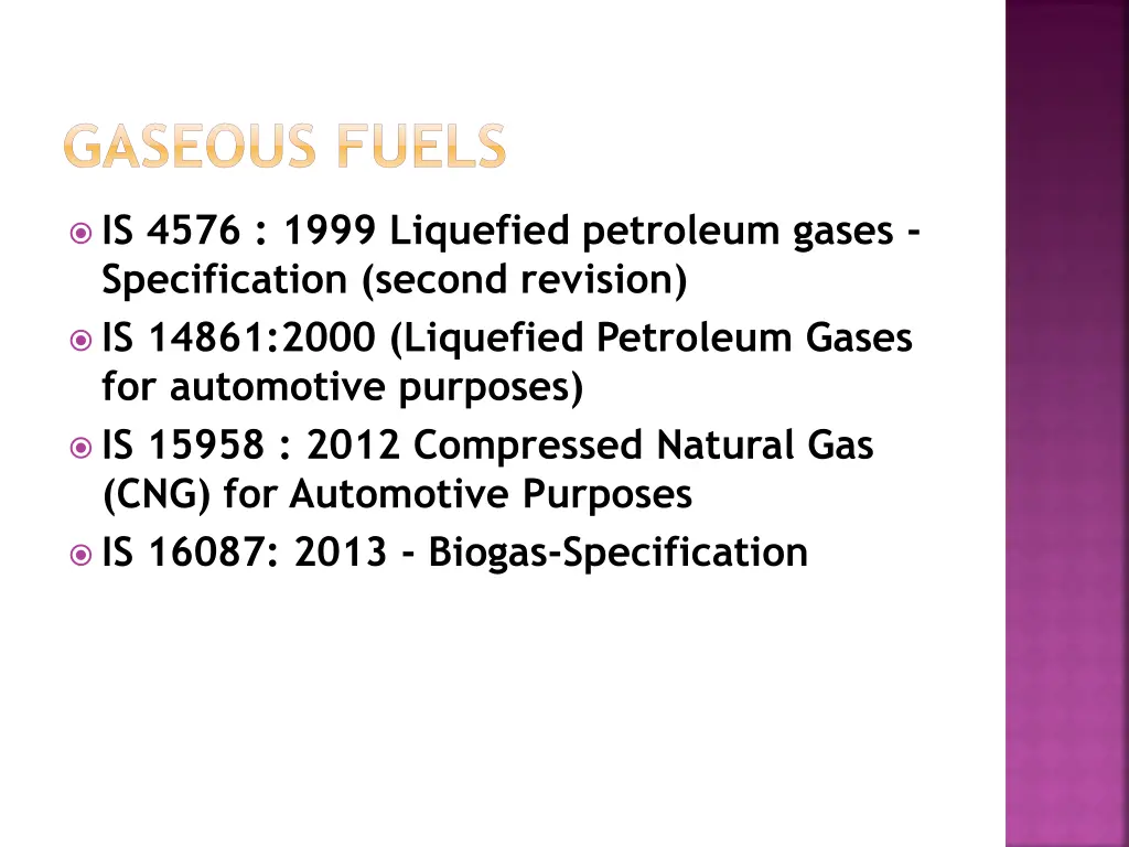 gaseous fuels