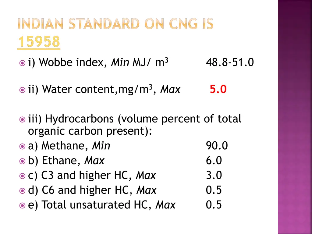 indian standard on cng is 15958