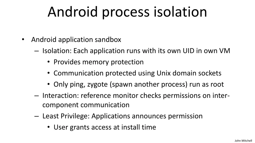 android process isolation