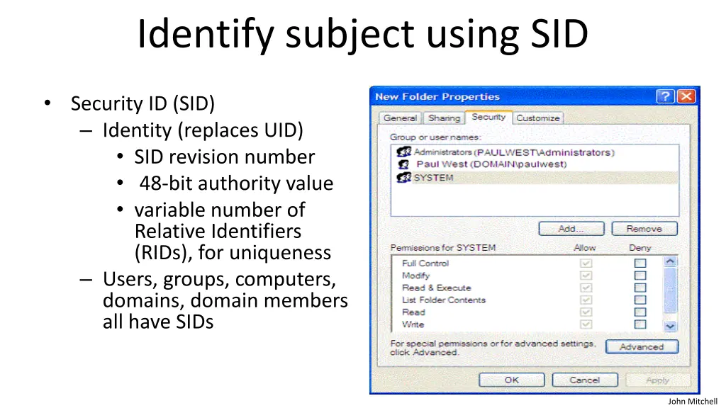 identify subject using sid