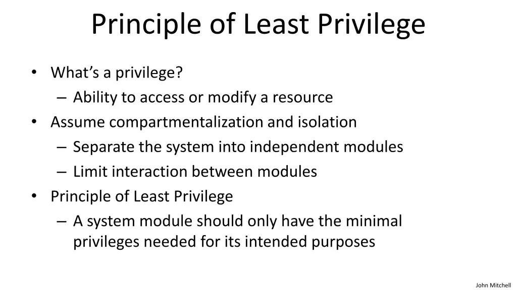principle of least privilege
