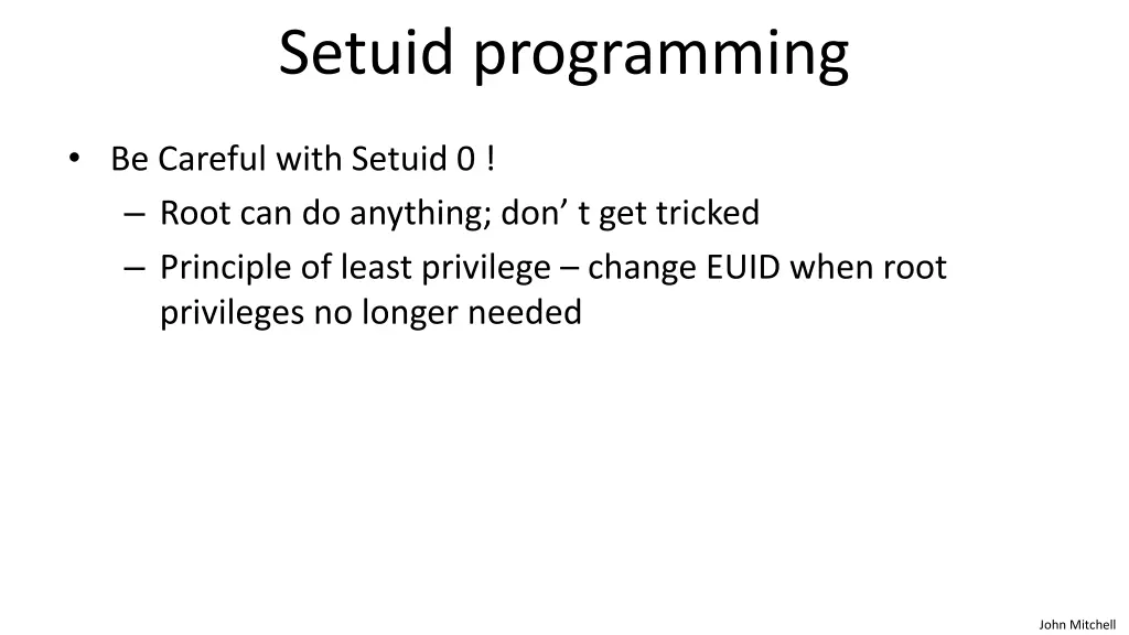 setuid programming