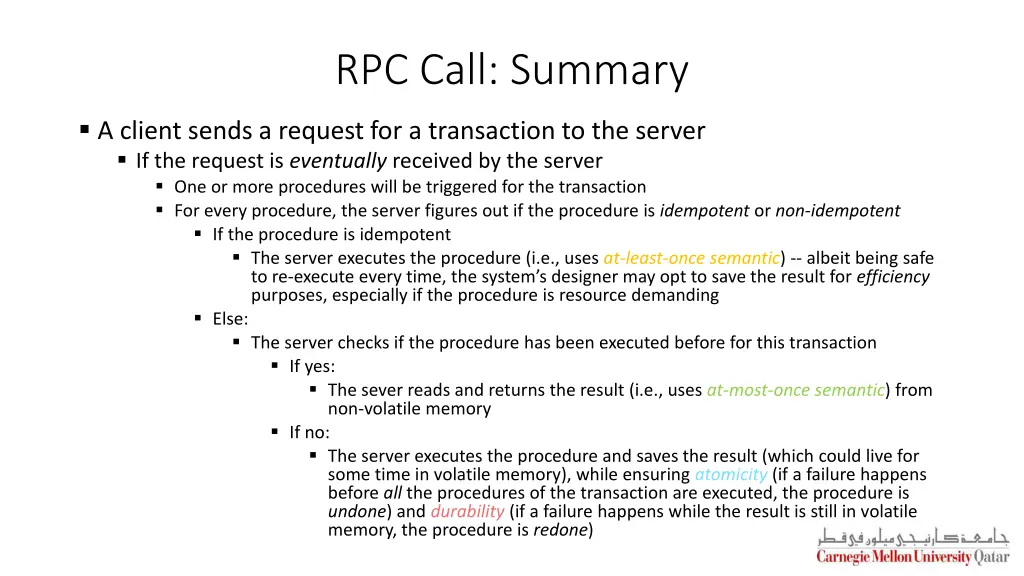 rpc call summary