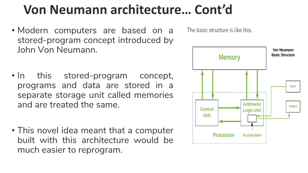 von neumann architecture cont d