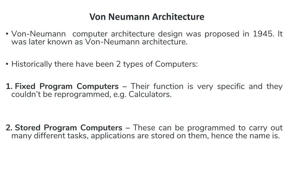von neumann architecture
