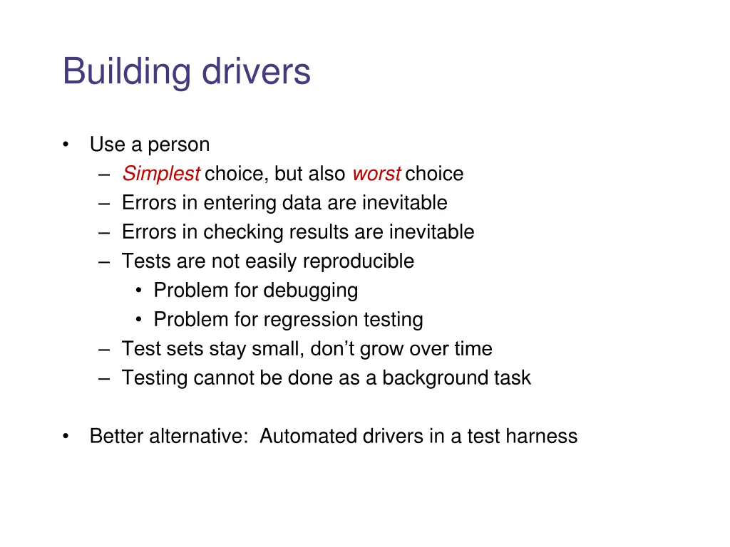 building drivers