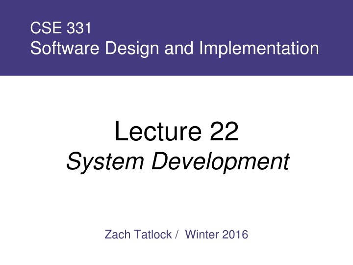cse 331 software design and implementation