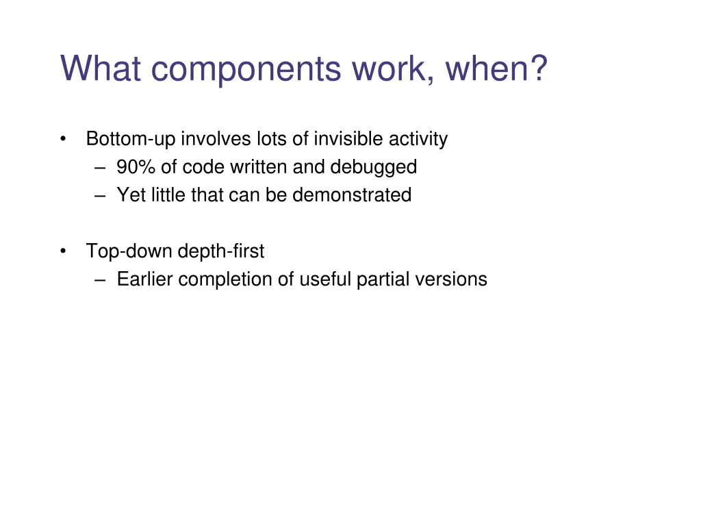 what components work when