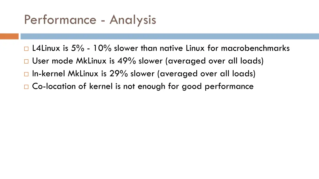 performance analysis