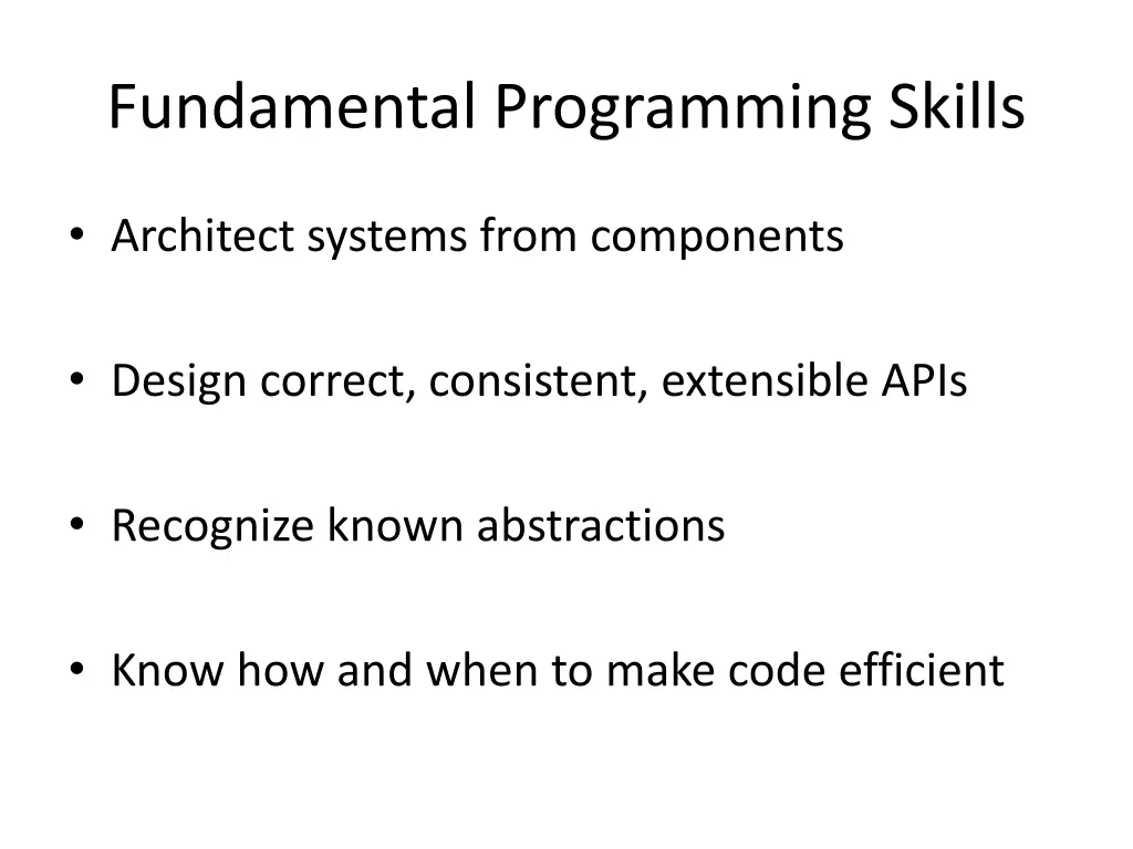 fundamental programming skills