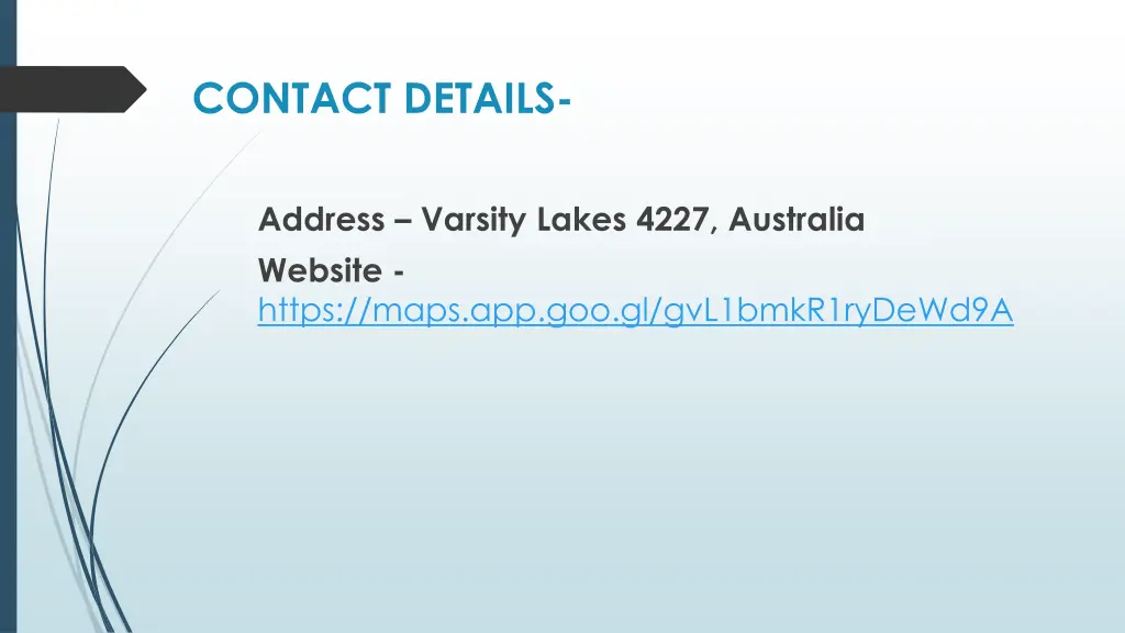 contact details