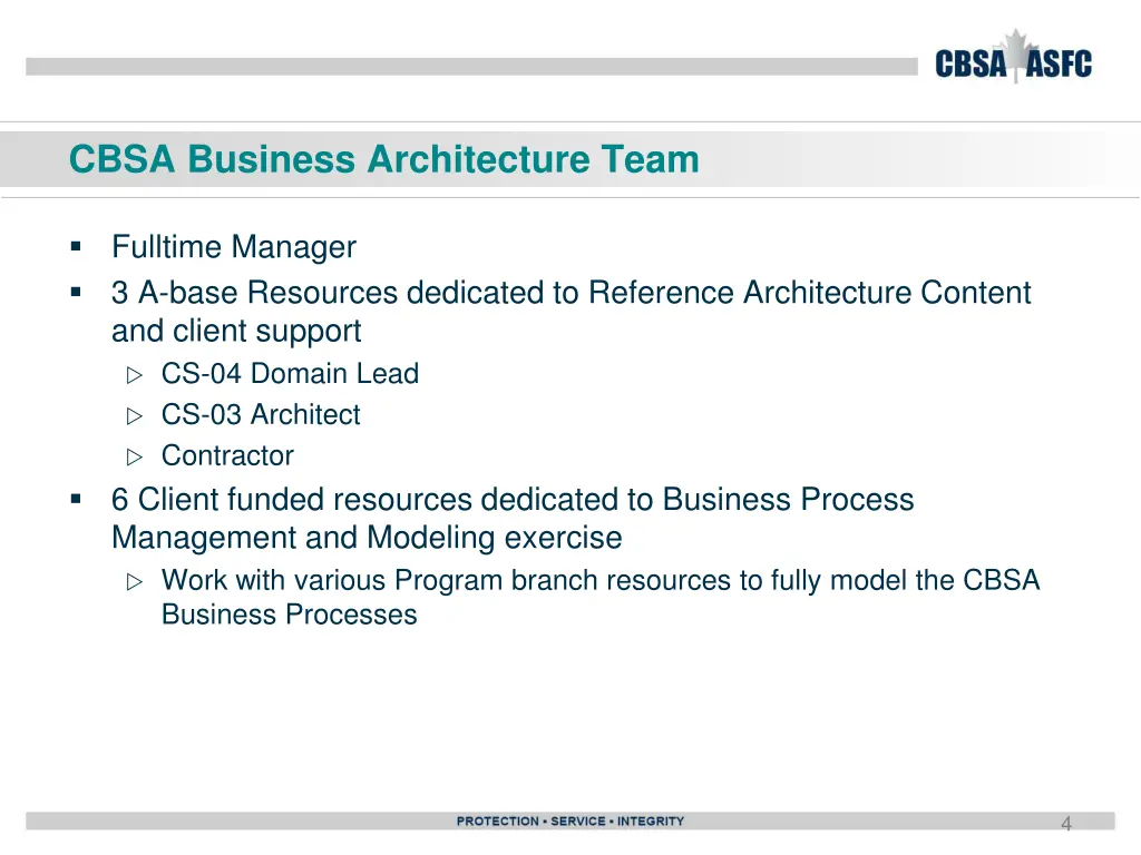 cbsa business architecture team