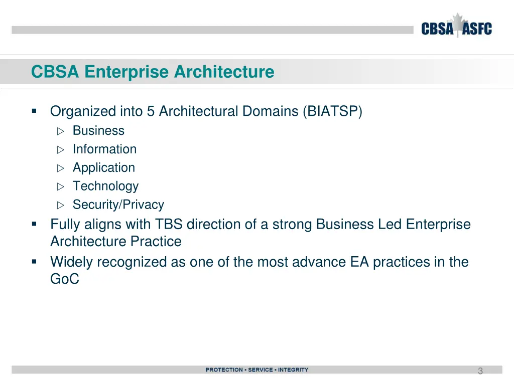 cbsa enterprise architecture