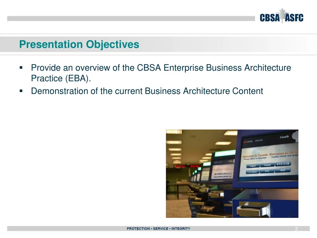 presentation objectives