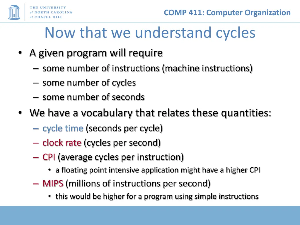 comp 411 computer organization 11