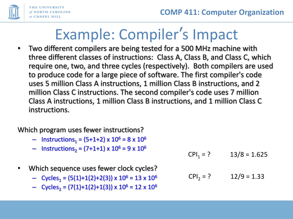 comp 411 computer organization 16