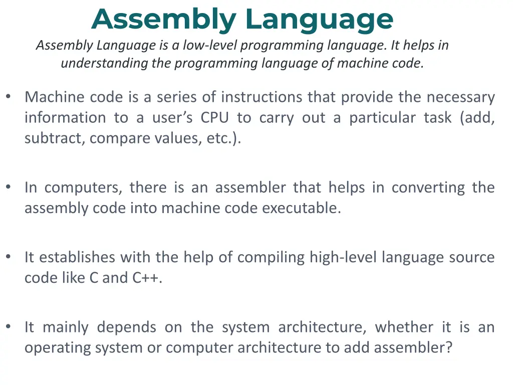 assembly language assembly language