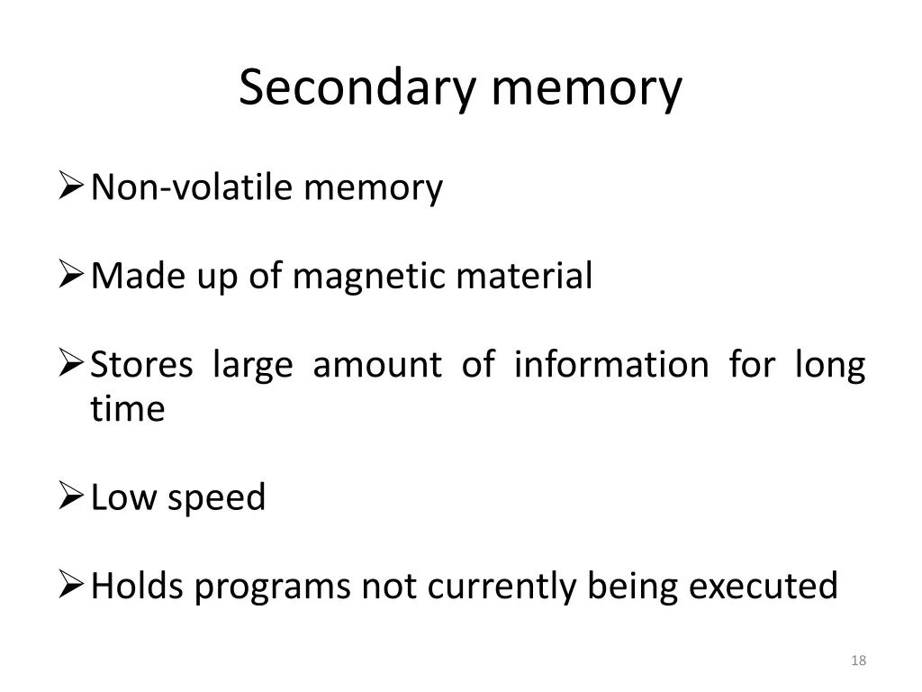 secondary memory 1