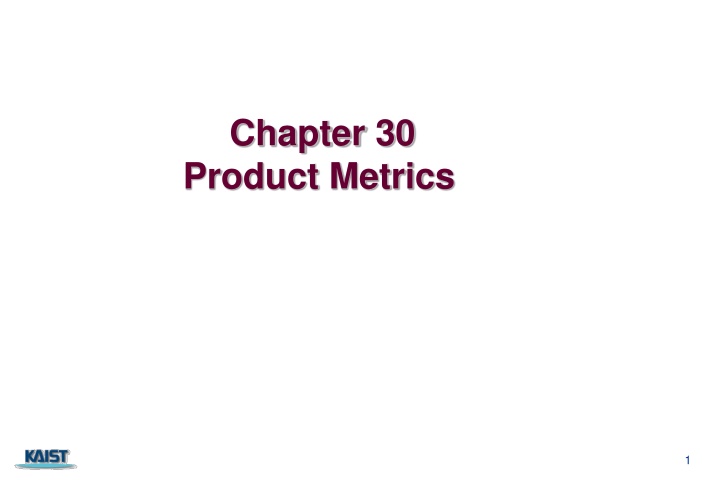 chapter 30 product metrics