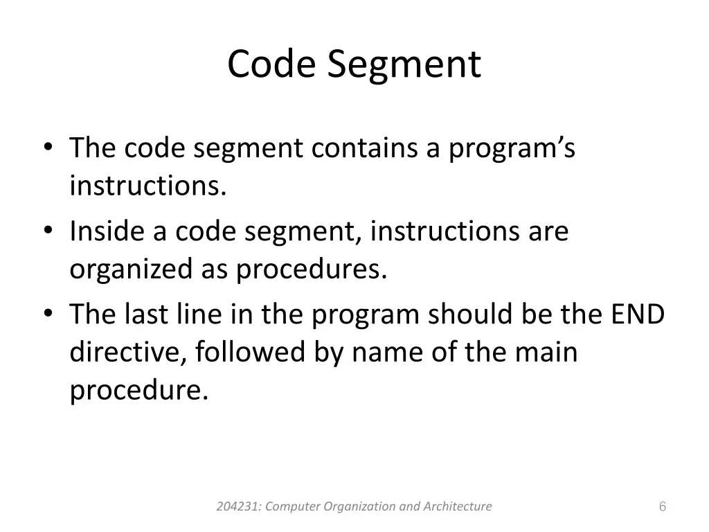 code segment