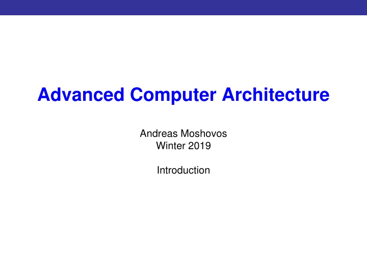 advanced computer architecture
