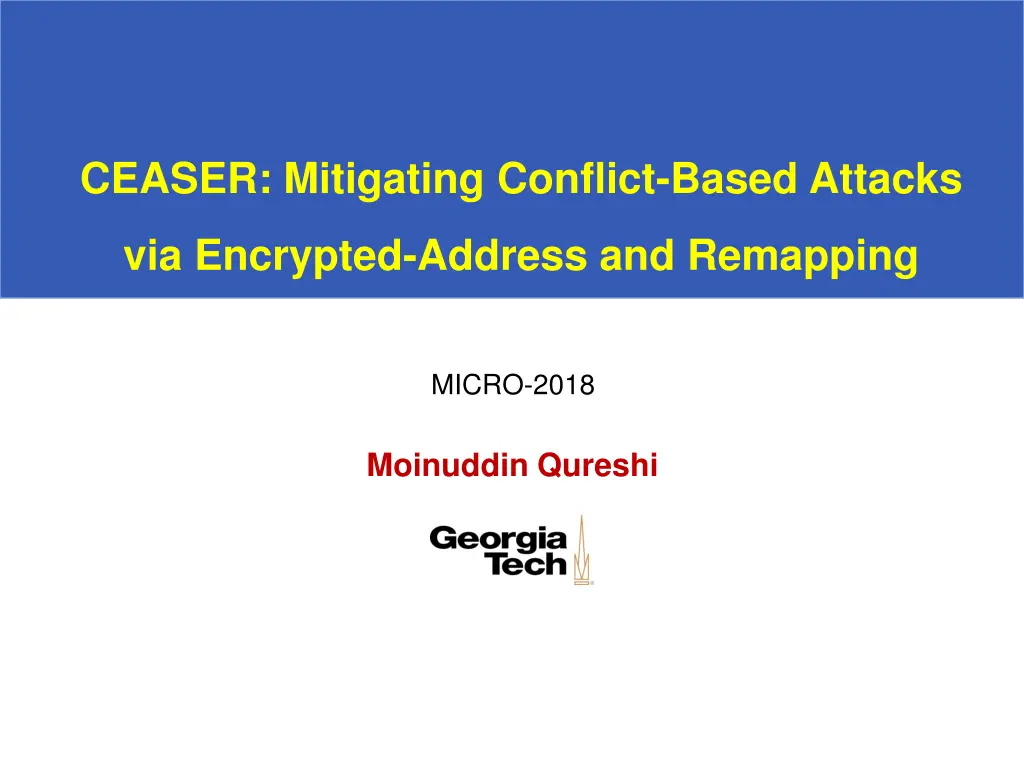 ceaser mitigating conflict based attacks
