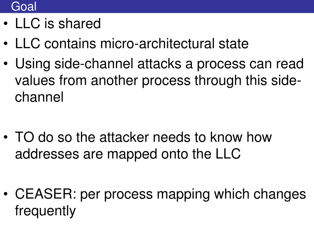 goal llc is shared llc contains micro