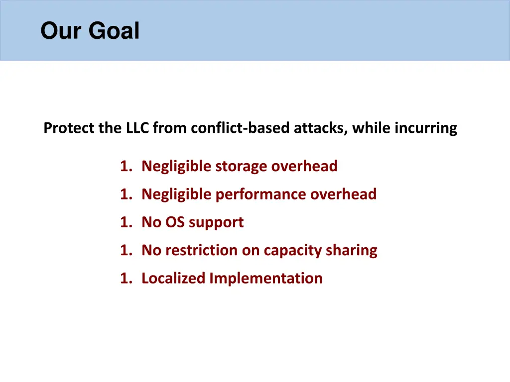 our goal