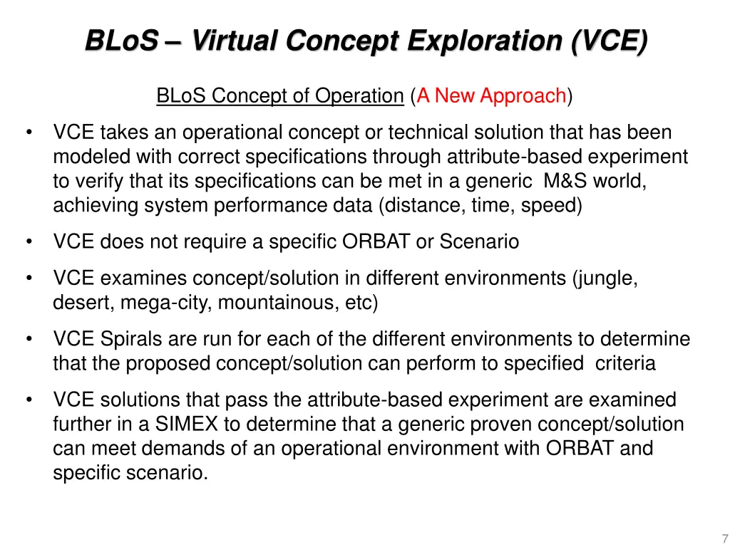 blos virtual concept exploration vce
