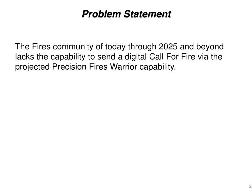 problem statement