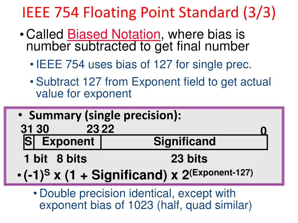 ieee 754 floating point standard 3 3 called