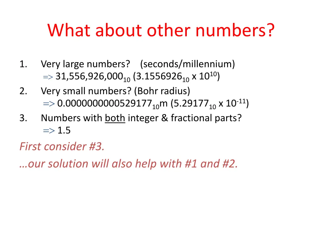 what about other numbers
