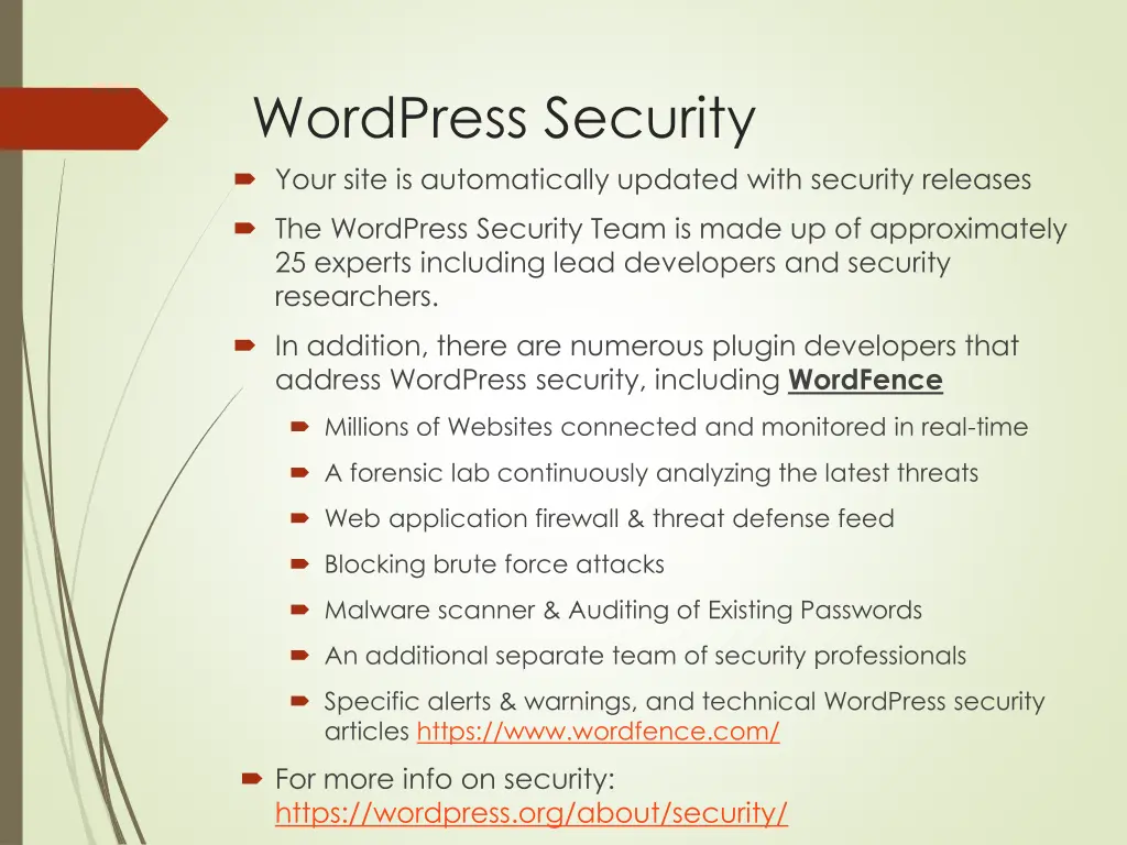 wordpress security your site is automatically