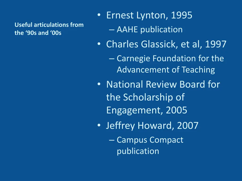 ernest lynton 1995 aahe publication charles