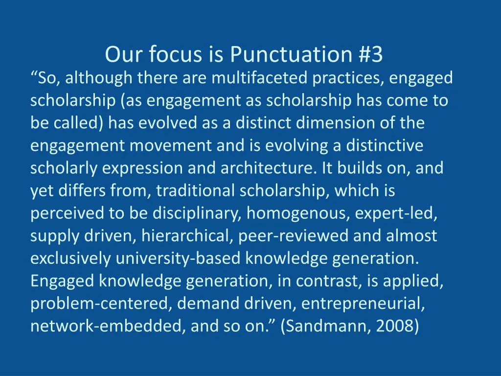 our focus is punctuation 3