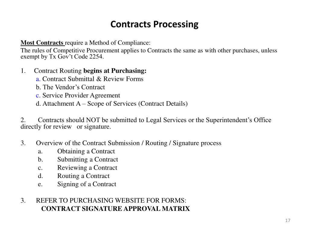 contracts processing