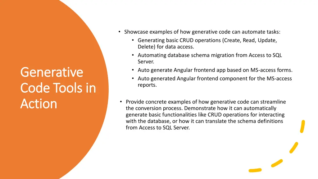 showcase examples of how generative code
