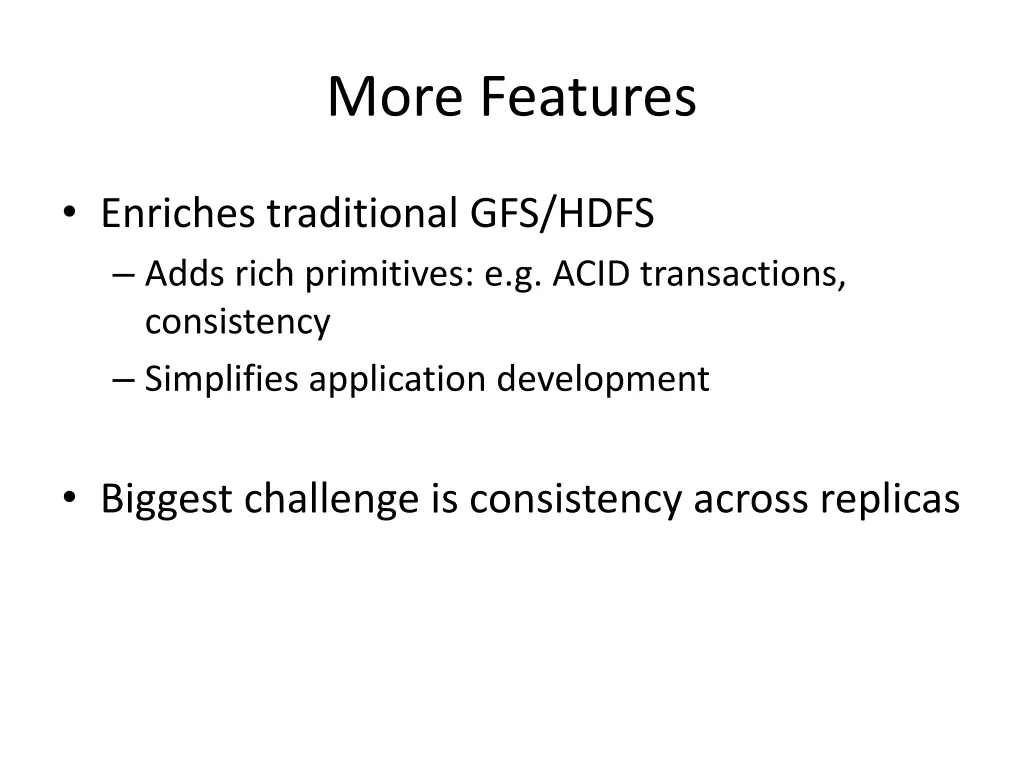 more features