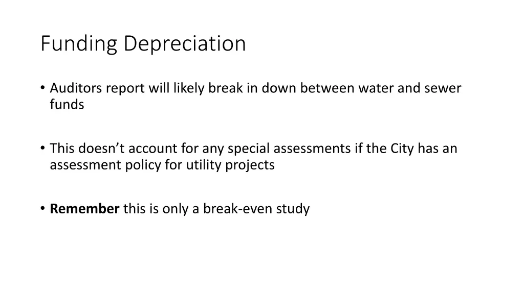 funding depreciation 1