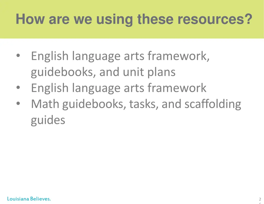 how are we using these resources