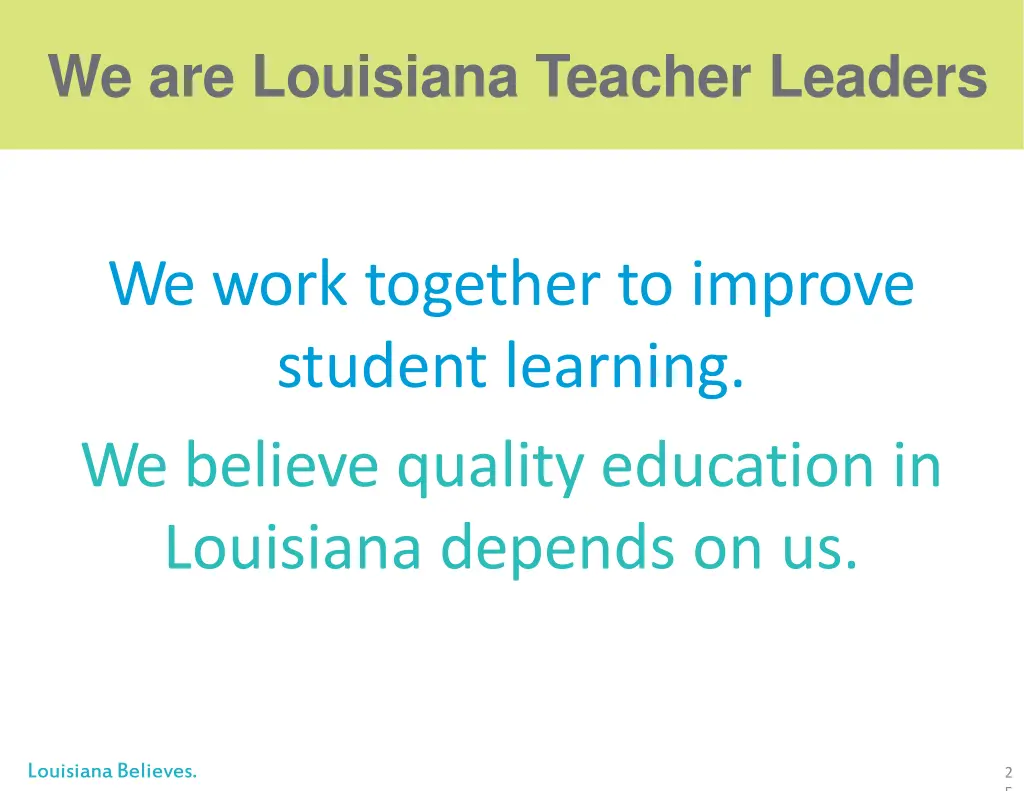 we are louisiana teacher leaders