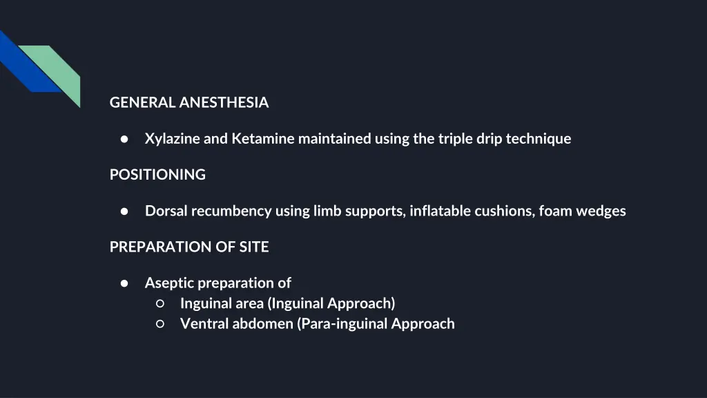 general anesthesia