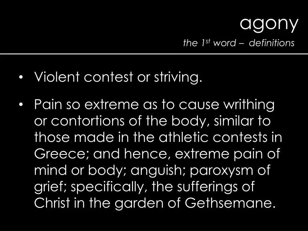 agony 1