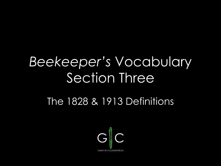 beekeeper s vocabulary section three