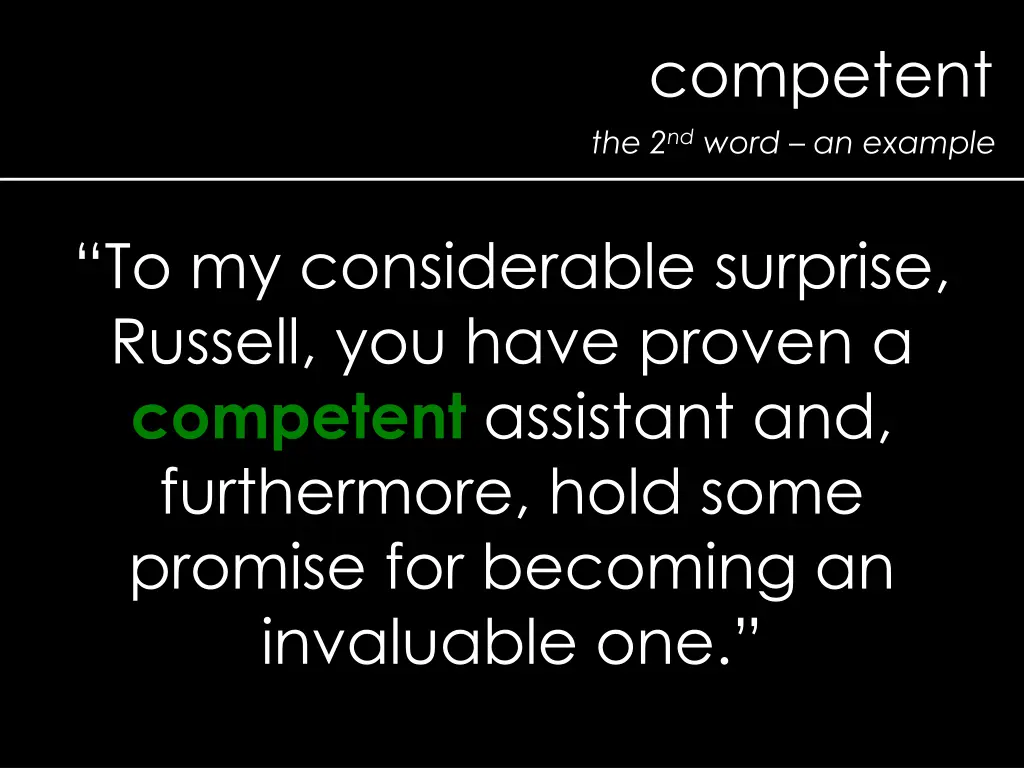 competent