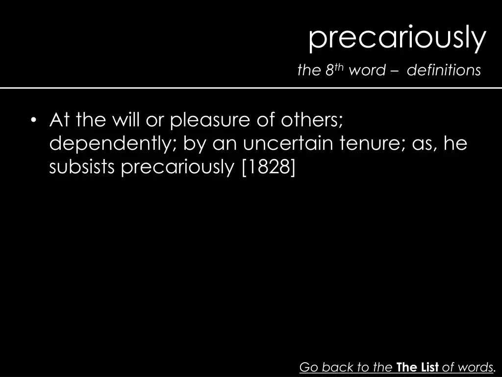 precariously 1