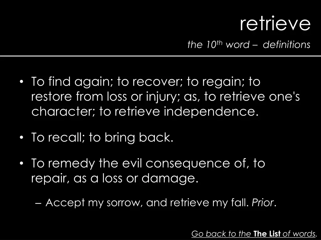 retrieve 1